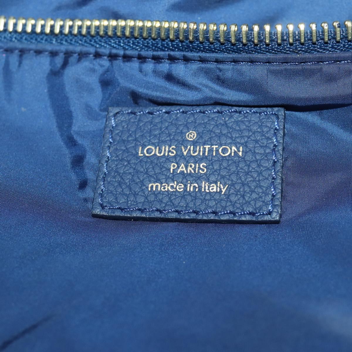 LOUIS VUITTON Monogram Ikat Flower Noeful MM Hand Bag Blue M94312 LV Auth 199052