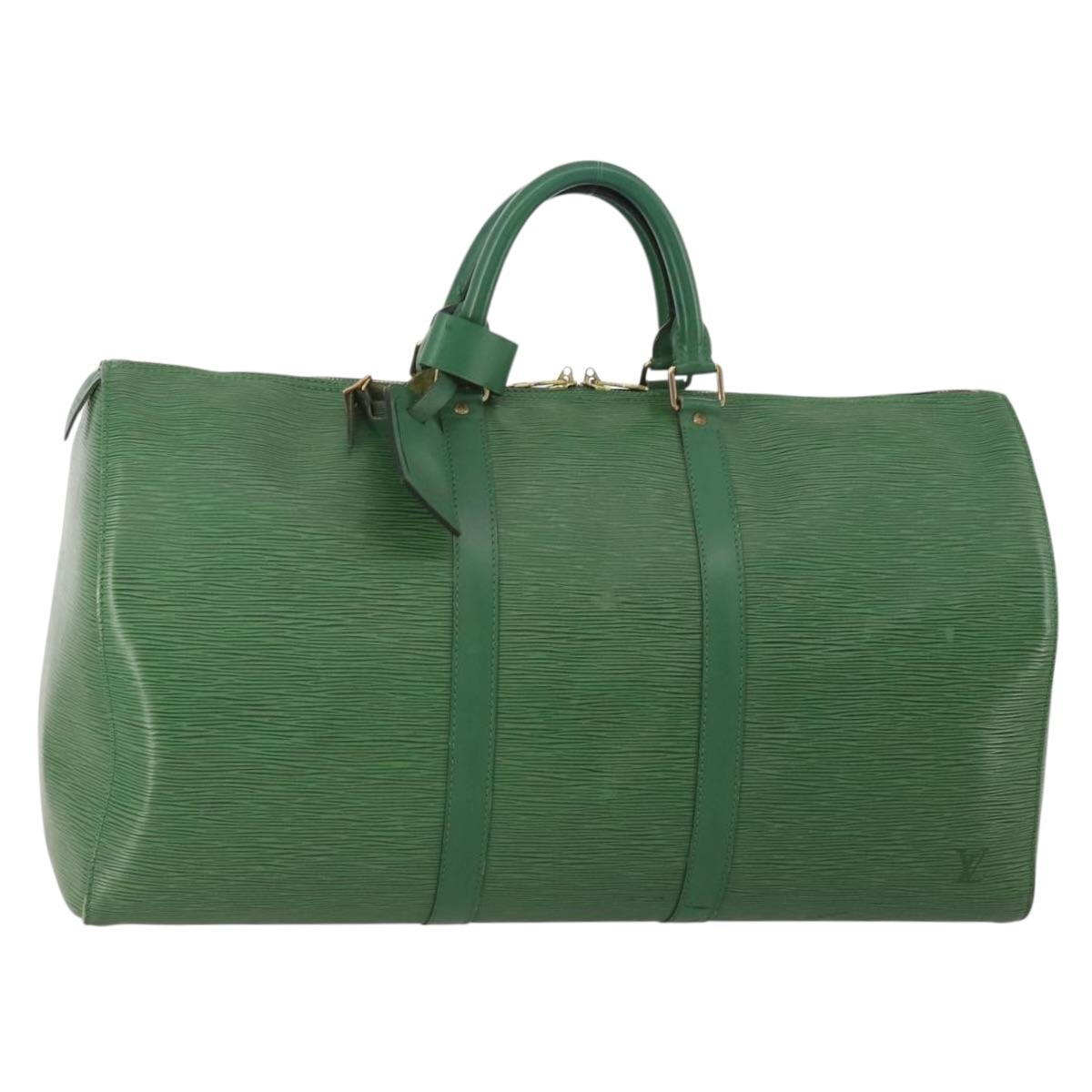 LOUIS VUITTON Monogram Keepall 50 Boston Bag M41426 LV Auth 199053A