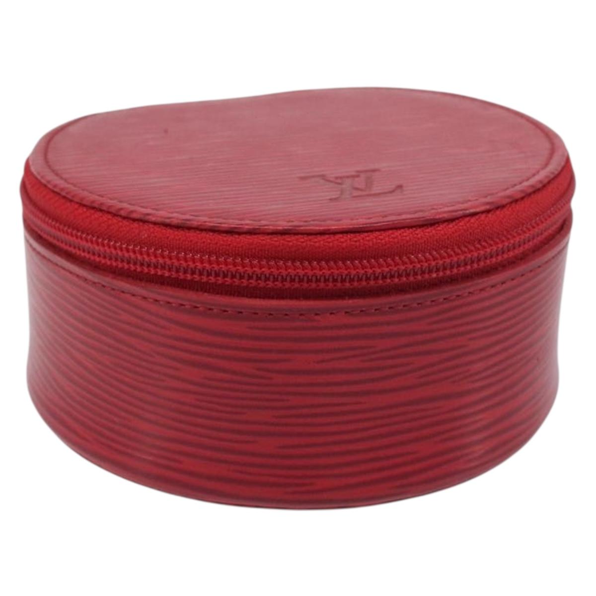 LOUIS VUITTON Epi Ecrin Bijoux 10 Jewelry Box Red M48217 LV Auth 199058A