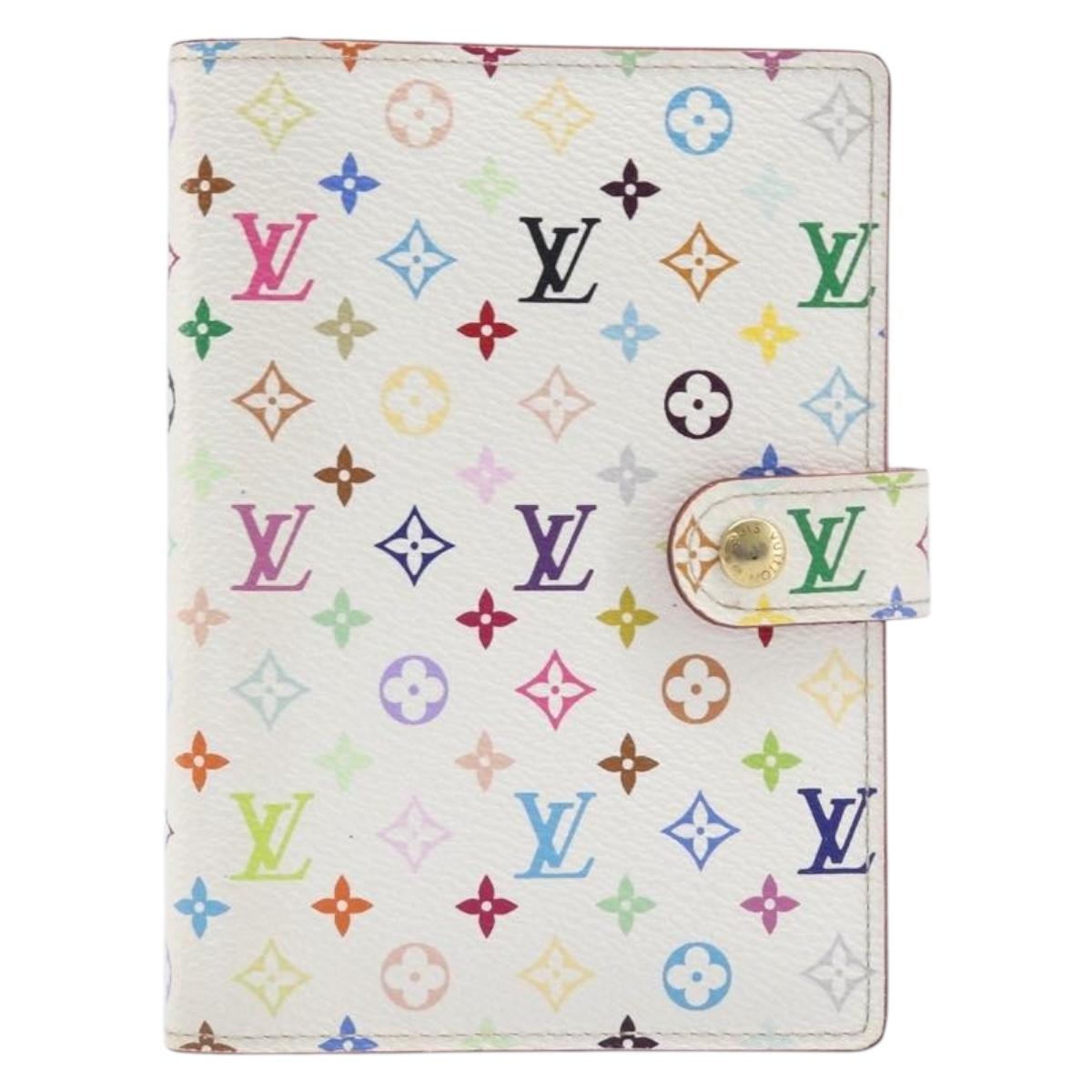 LOUIS VUITTON Monogram Multicolor Agenda PM Cover White R20896 LV Auth 199066