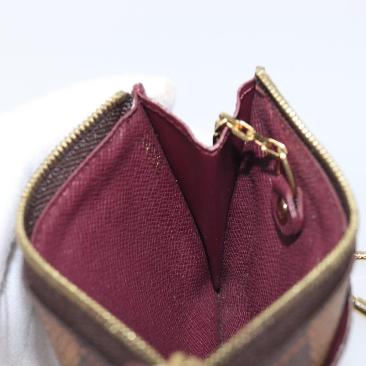 LOUIS VUITTON Damier Ebene Pochette Cles NM Coin Purse N63094 LV Auth 199071