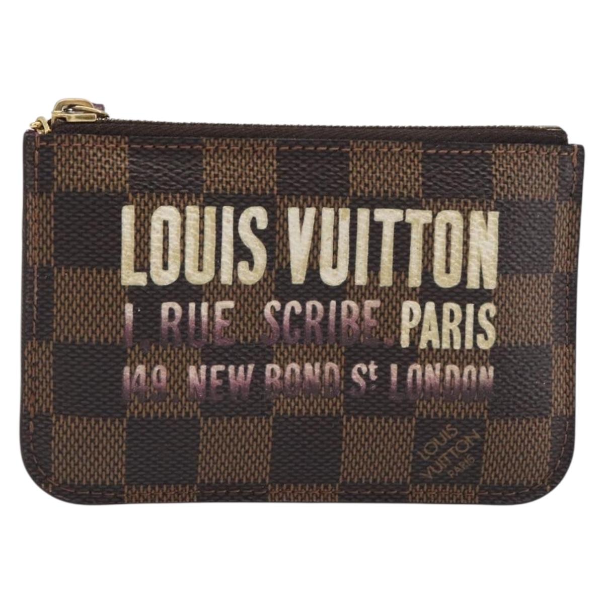 LOUIS VUITTON Damier Ebene Pochette Cles NM Coin Purse N63094 LV Auth 199071