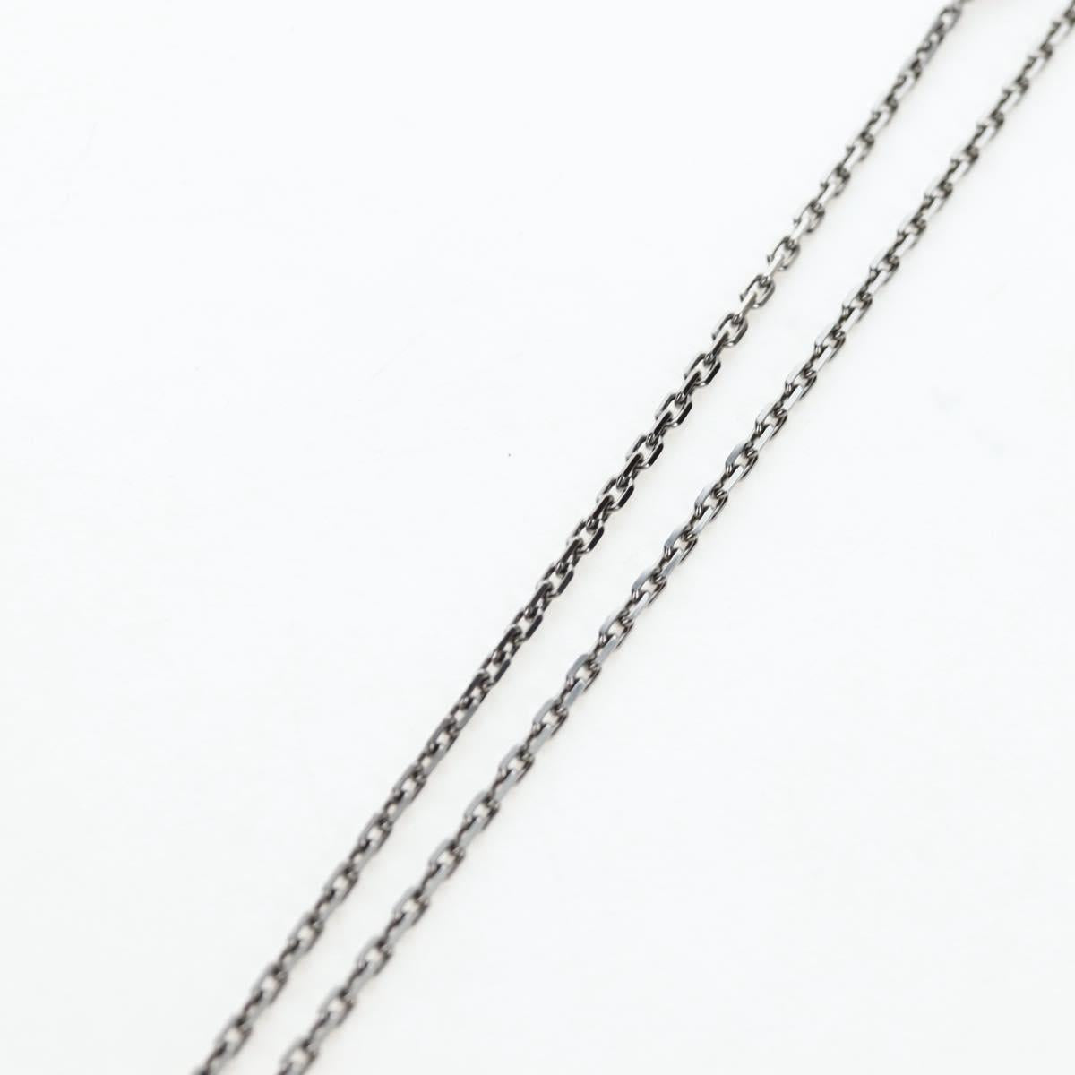LOUIS VUITTON LV Initials Necklace Metal Silver Blue M80208 LV Auth 199075SAM