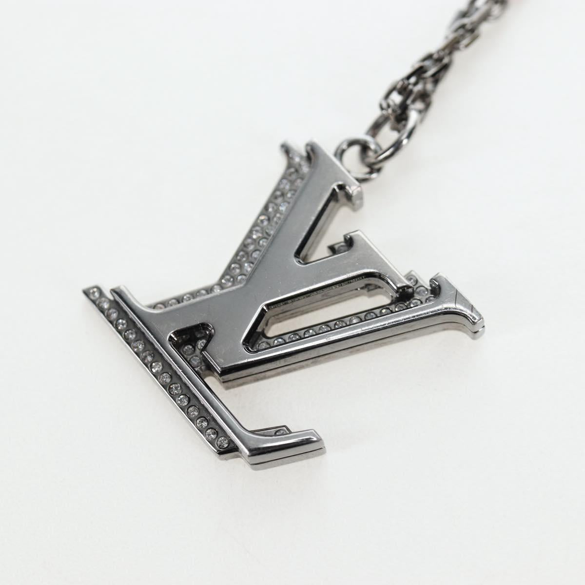 LOUIS VUITTON LV Initials Necklace Metal Silver Blue M80208 LV Auth 199075SAM