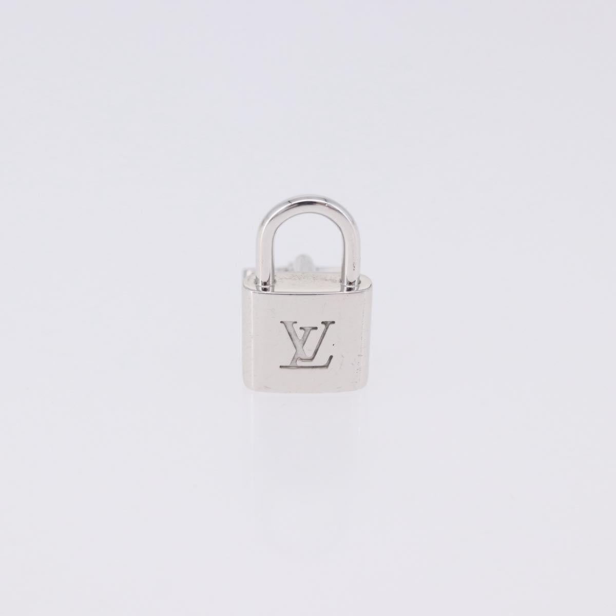 LOUIS VUITTON Boutondu Manchette Cadena & Key Cuffs Ag925 Silver LV Auth 199076V