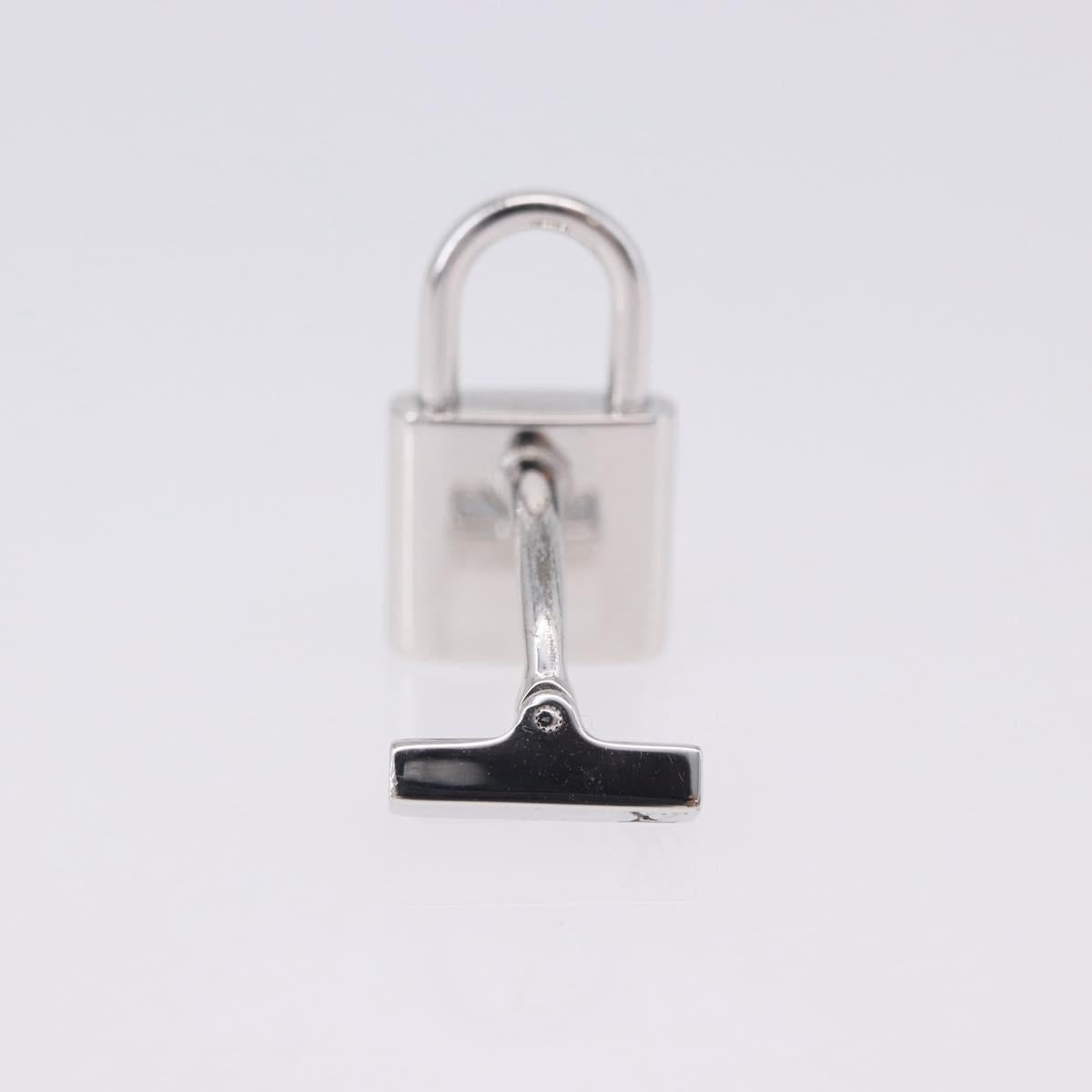 LOUIS VUITTON Boutondu Manchette Cadena & Key Cuffs Ag925 Silver LV Auth 199076V