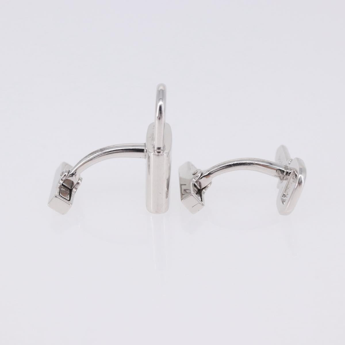 LOUIS VUITTON Boutondu Manchette Cadena & Key Cuffs Ag925 Silver LV Auth 199076V