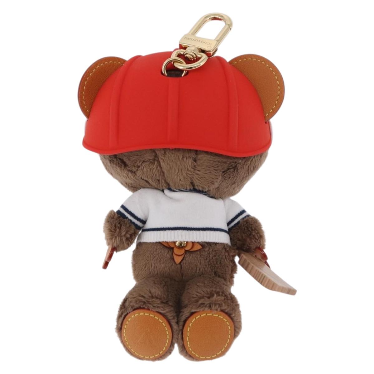 LOUIS VUITTON LV Louis Bear Cricket Bag Charm Fur Brown M03678 LV Auth 199080SAM
