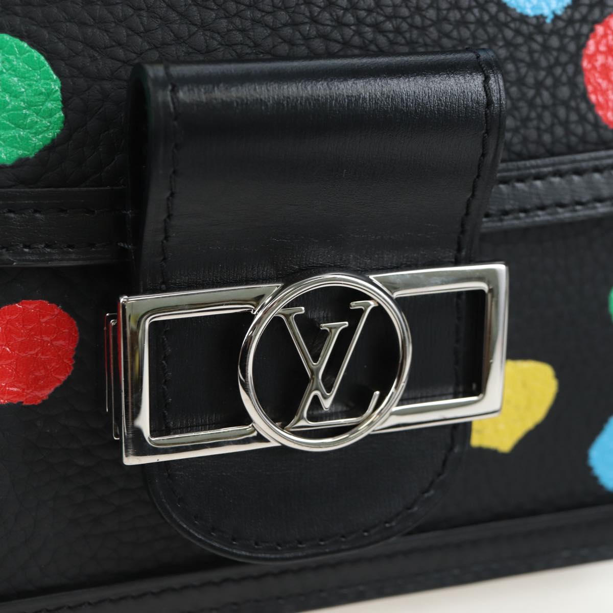 LOUIS VUITTON LVxYK Dauphine Mini Taurillon Clemence Black M21750 Auth 199094SM