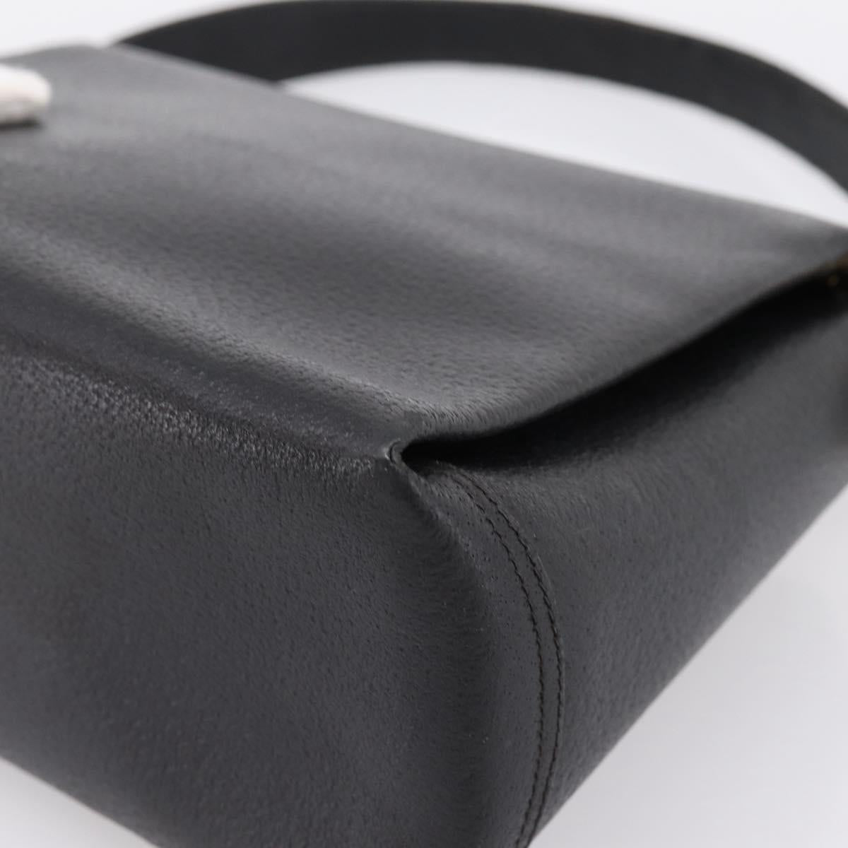 GUCCI Hand Bag Leather Black Gold 000 406 1080 Auth 199095