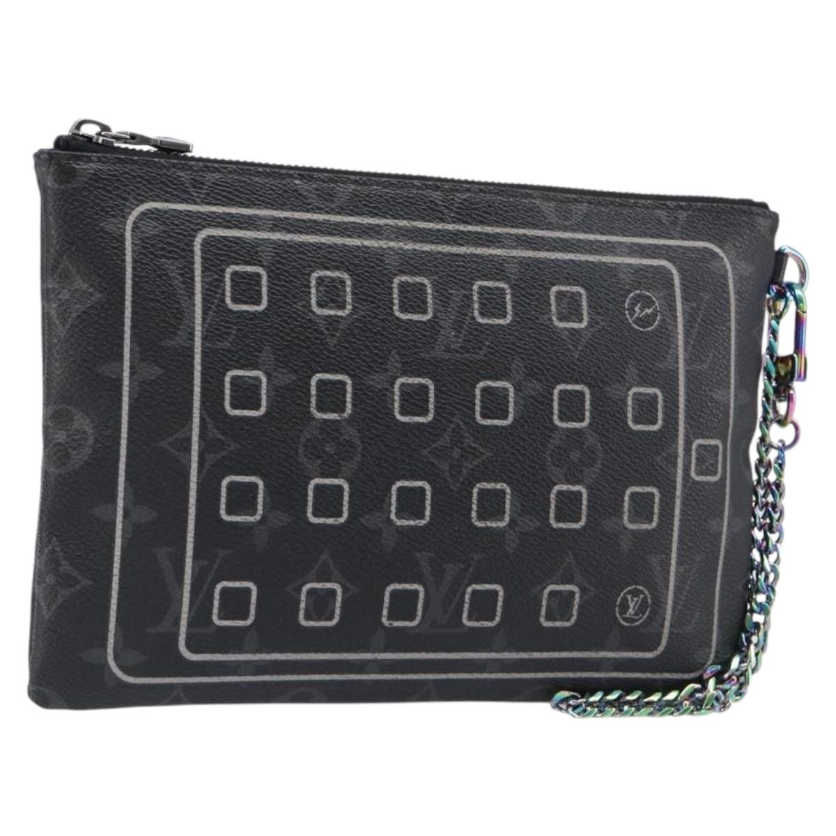 LOUIS VUITTON Monogram Eclipse Fragment iPhone Case M64449 LV Auth 199106V