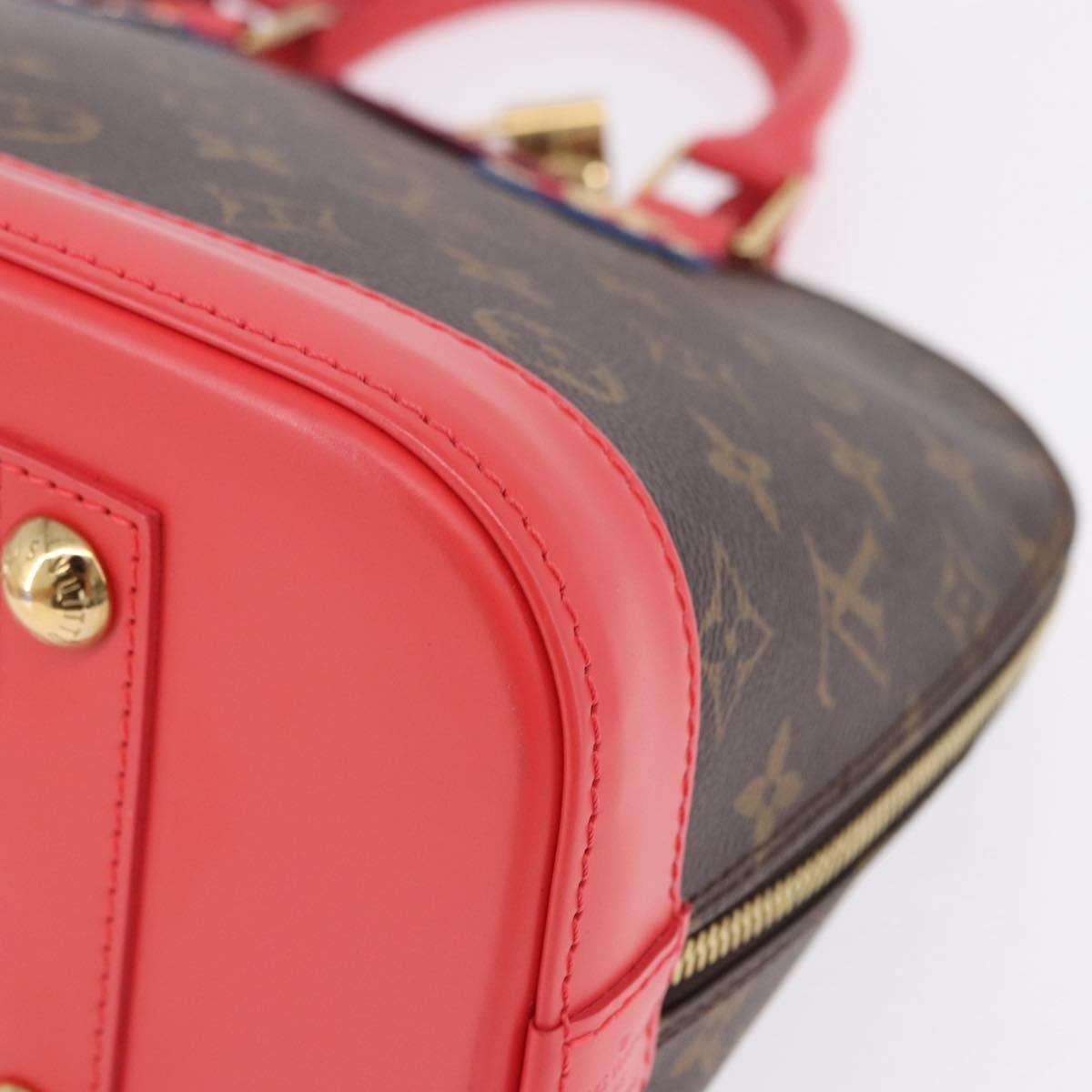 LOUIS VUITTON Monogram Totem Alma PM Hand Bag Red Flamingo LV Auth 199111SAM