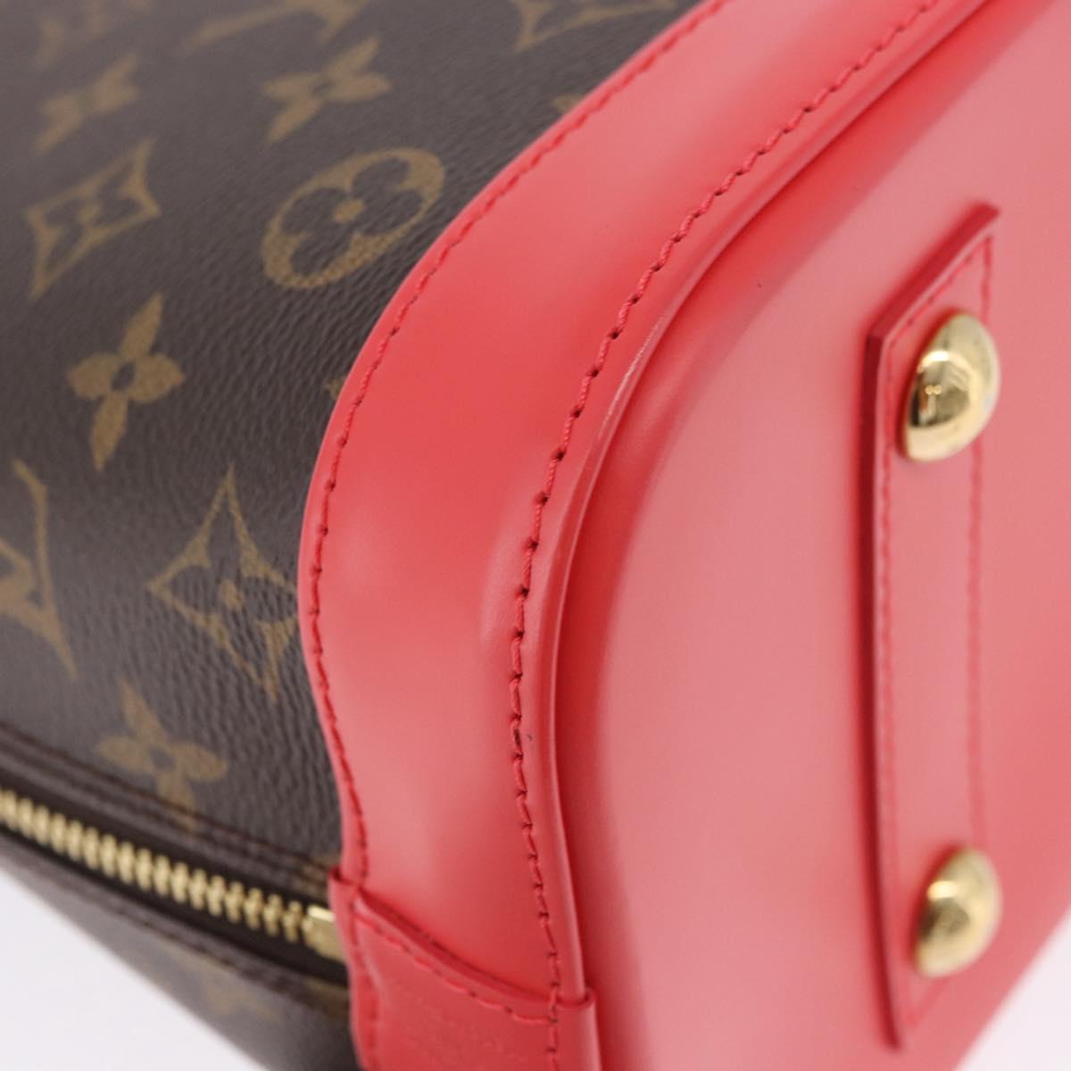 LOUIS VUITTON Monogram Totem Alma PM Hand Bag Red Flamingo LV Auth 199111SAM