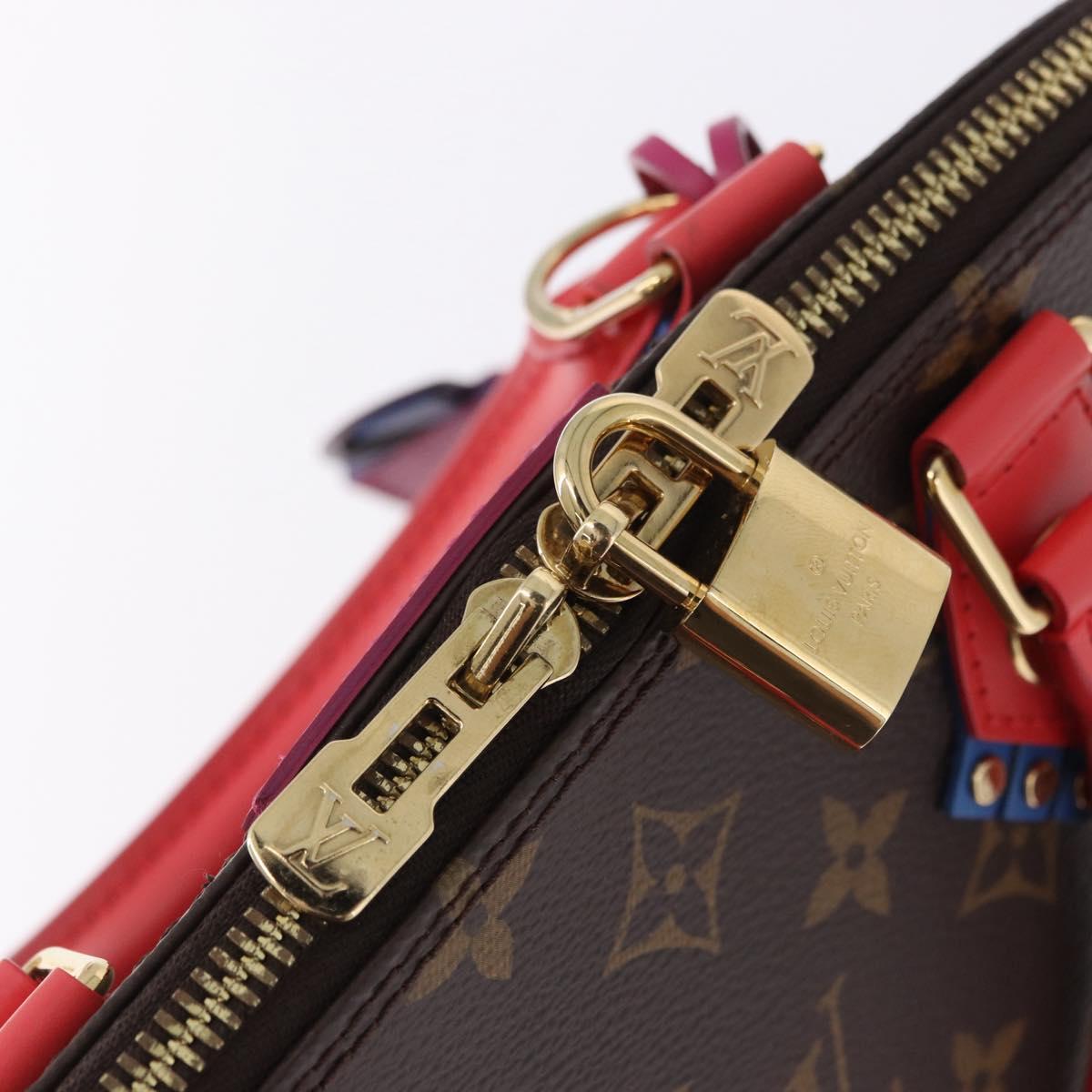 LOUIS VUITTON Monogram Totem Alma PM Hand Bag Red Flamingo LV Auth 199111SAM
