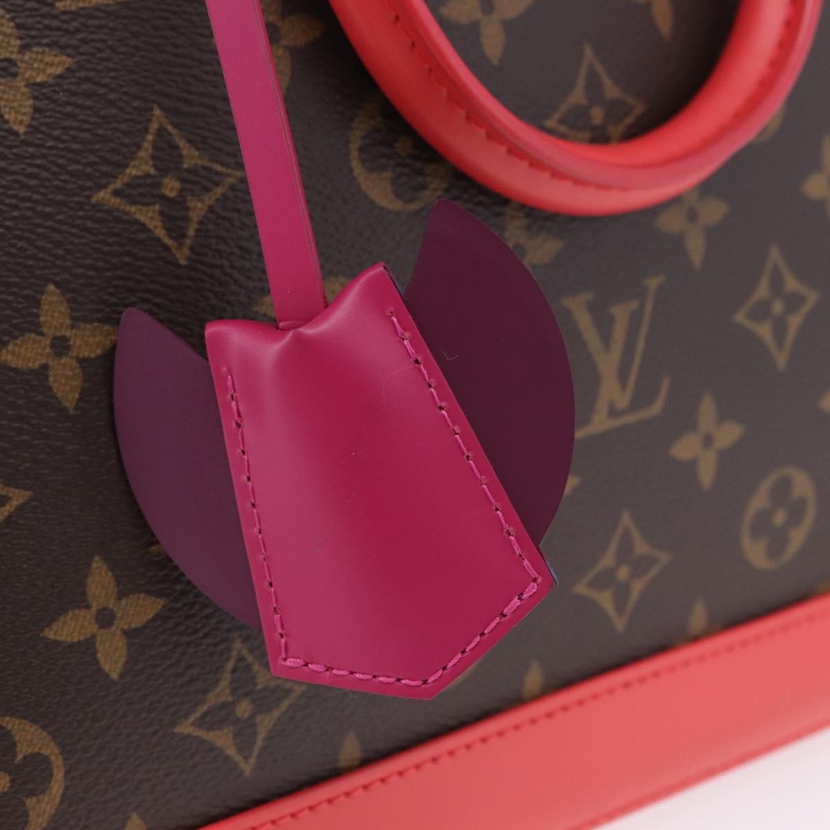 LOUIS VUITTON Monogram Totem Alma PM Hand Bag Red Flamingo LV Auth 199111SAM