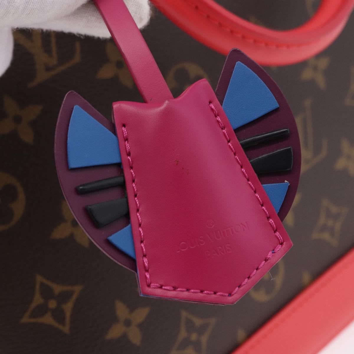 LOUIS VUITTON Monogram Totem Alma PM Hand Bag Red Flamingo LV Auth 199111SAM