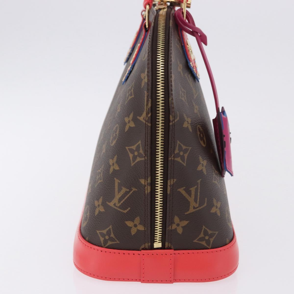LOUIS VUITTON Monogram Totem Alma PM Hand Bag Red Flamingo LV Auth 199111SAM