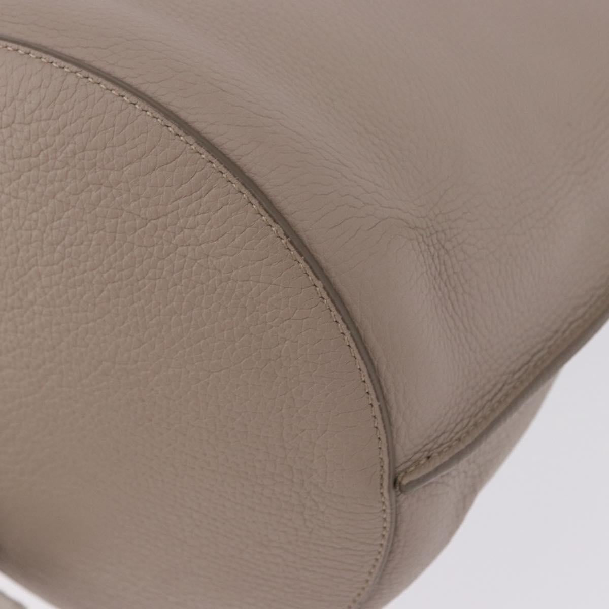 CELINE Big Bag Bucket Hand Bag Leather Gray Silver Auth 199121V