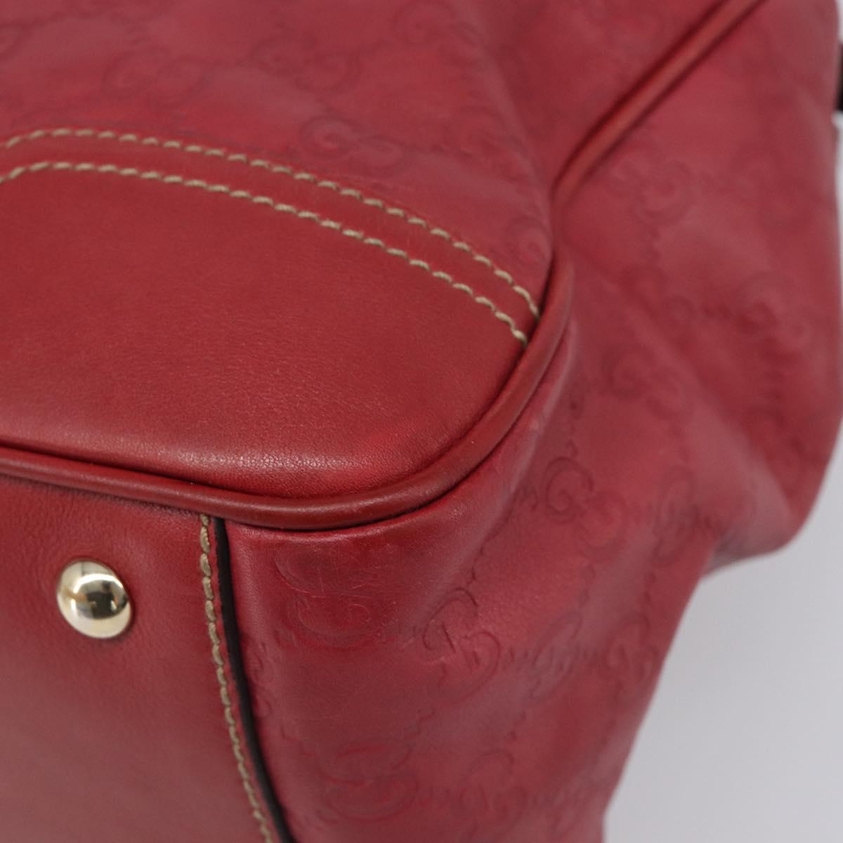GUCCI GG Canvas Guccissima Princi Hand Bag Leather Red Gold 177052 Auth 199127A