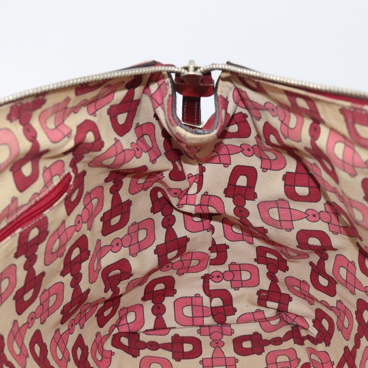 GUCCI GG Canvas Guccissima Princi Hand Bag Leather Red Gold 177052 Auth 199127A
