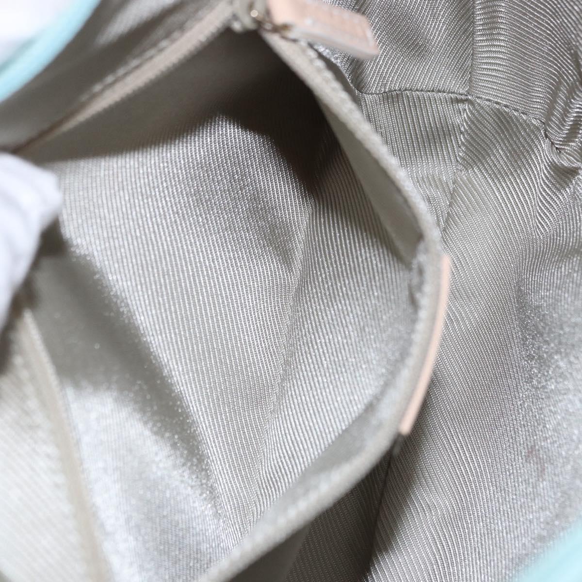 GUCCI GG Canvas Shoulder Bag Outlet Light Blue Gold 001 4158 Auth 199129V