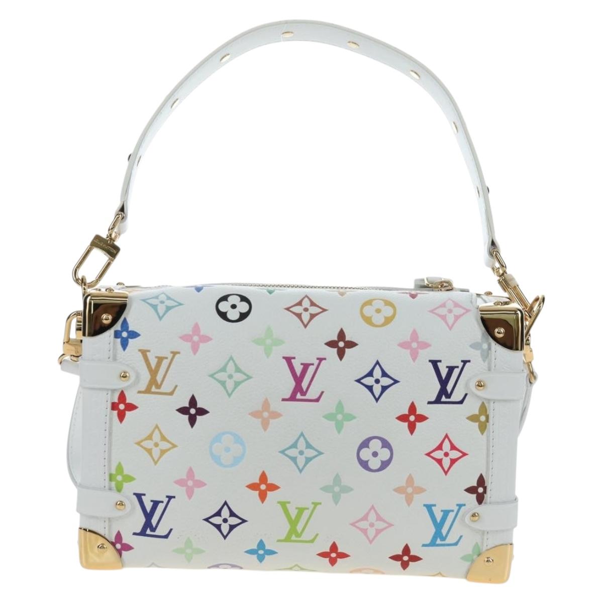 LOUIS VUITTON Monogram Multicolor Side Trunk MM Bag White M14046 Auth 199130SM