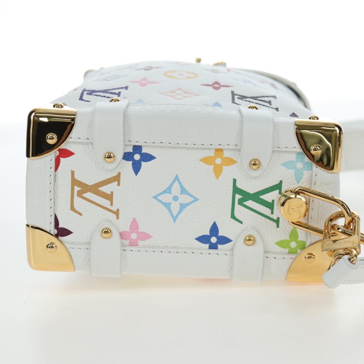 LOUIS VUITTON Monogram Multicolor Side Trunk MM Bag White M14046 Auth 199130SM