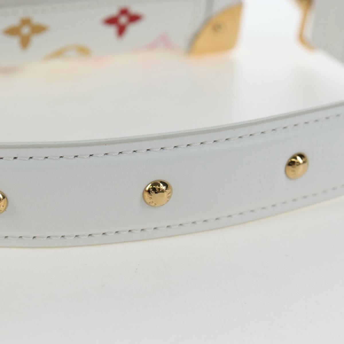 LOUIS VUITTON Monogram Multicolor Side Trunk MM Bag White M14046 Auth 199130SM
