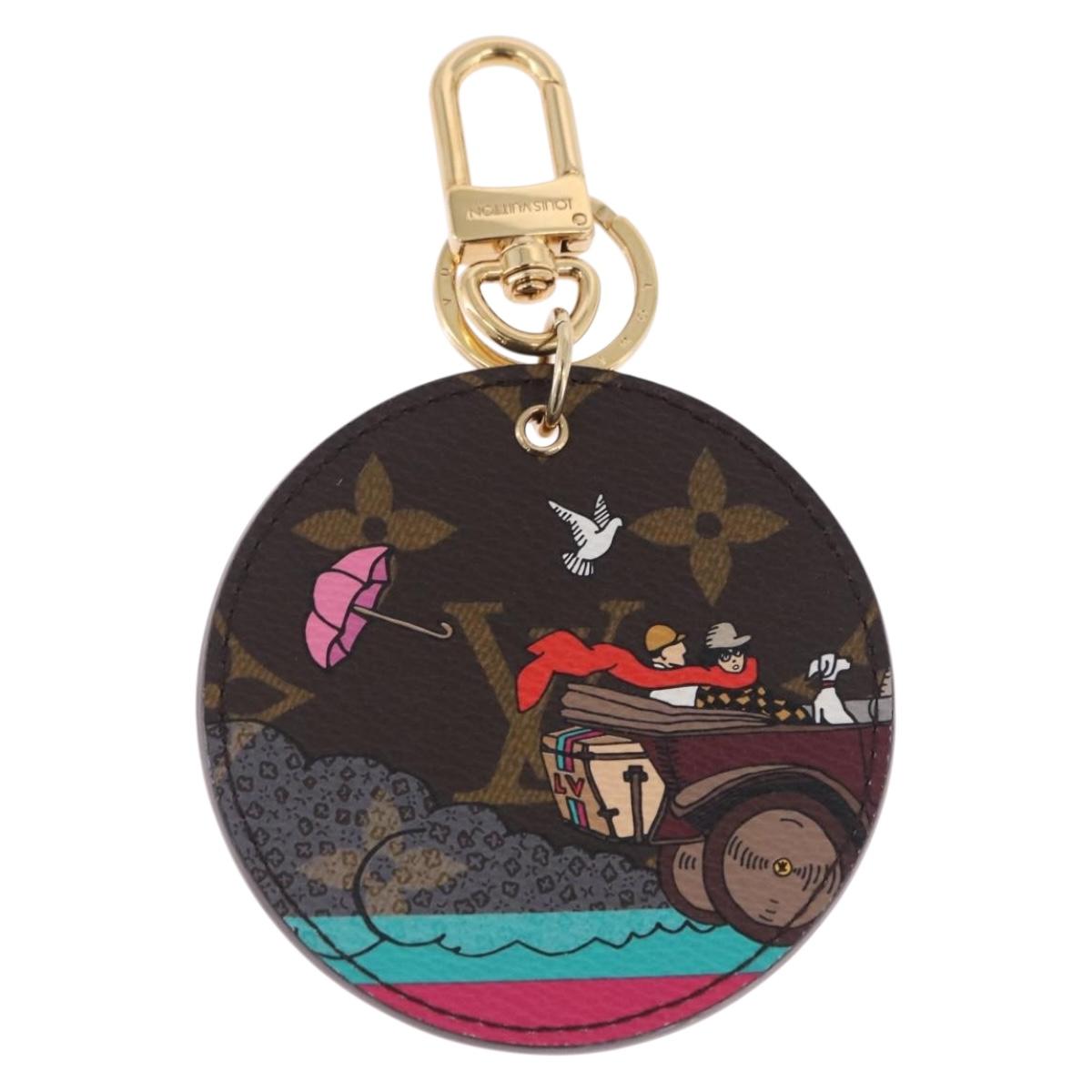 LOUIS VUITTON Damier Ebene Key Holder Illustre Charm M65138 LV Auth 199151V