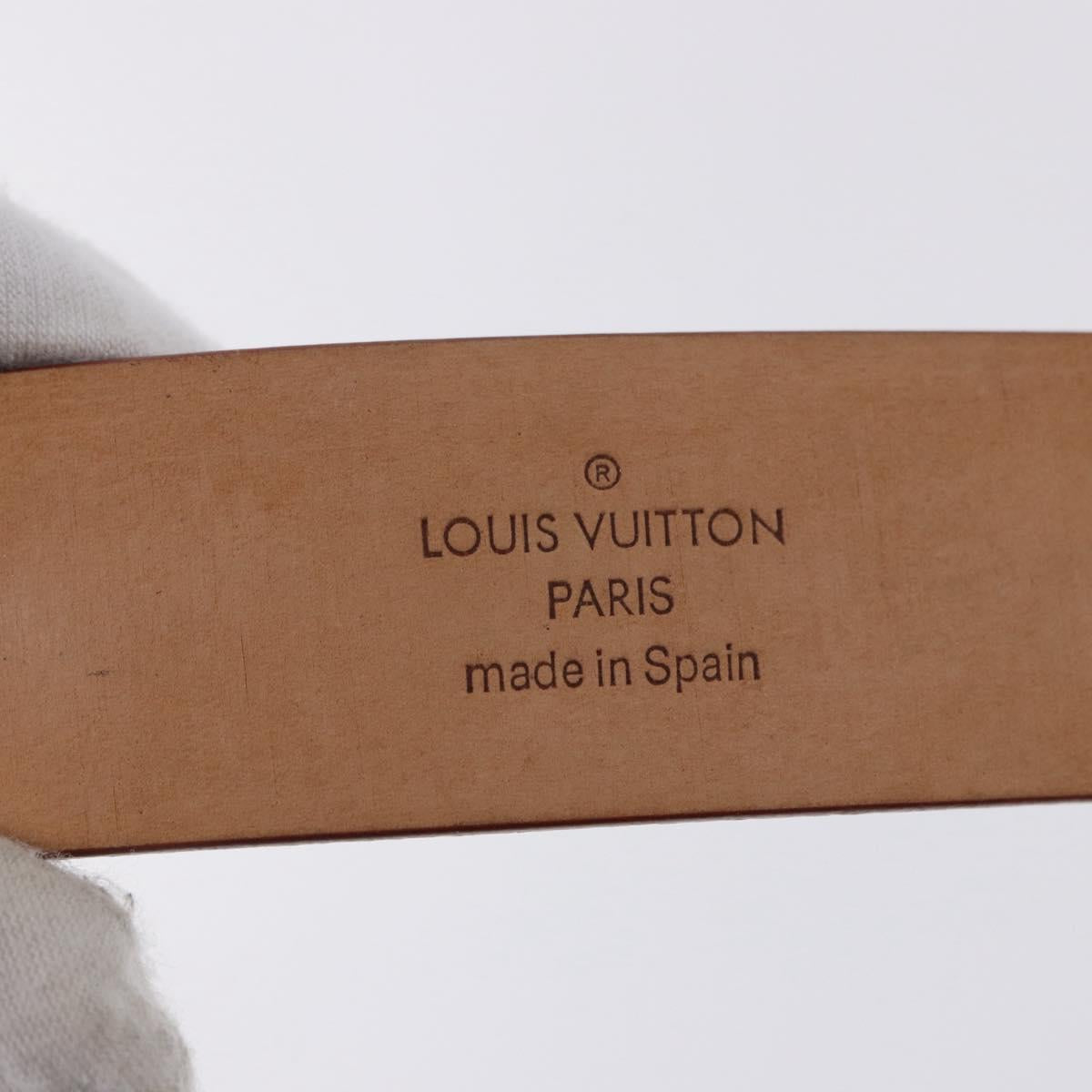 LOUIS VUITTON Multicolor Ceinture Carre Belt White M9682 LV Auth 199153V