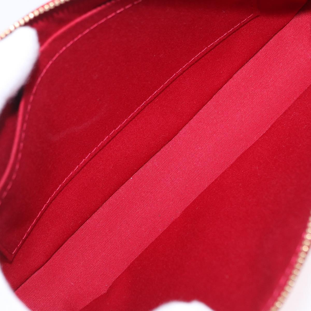 LOUIS VUITTON Monogram Vernis Pochette Accessoires Rouge Grunadine Auth 199154V
