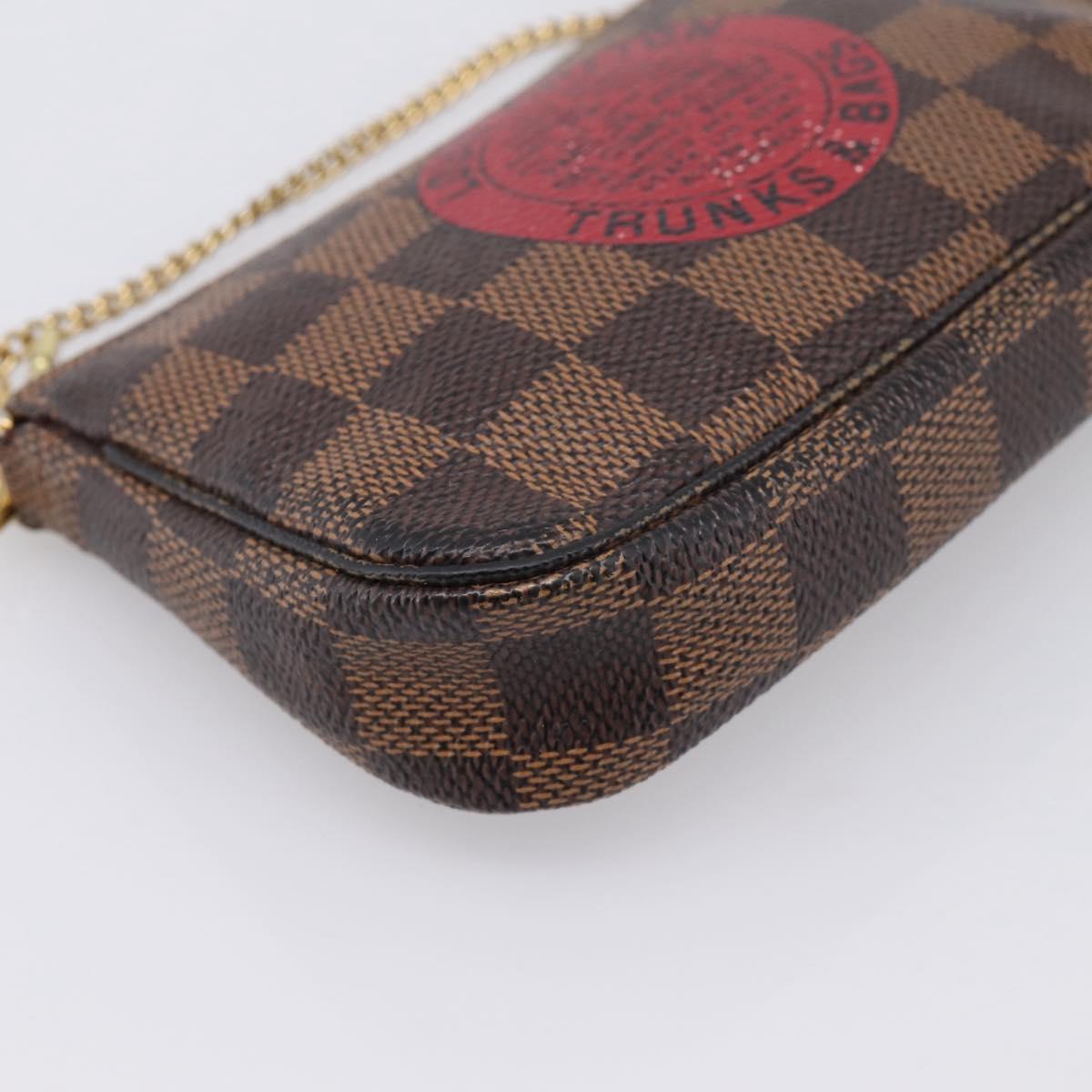 LOUIS VUITTON Damier Ebene T&B Mini Pochette Accessoires N58011 LV Auth 199155A
