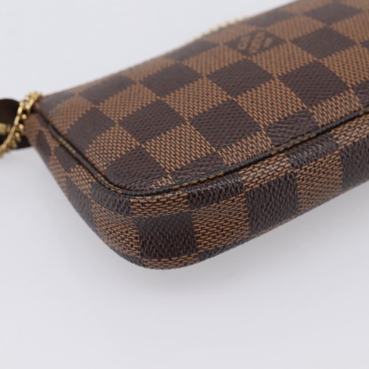 LOUIS VUITTON Damier Ebene T&B Mini Pochette Accessoires N58011 LV Auth 199155A