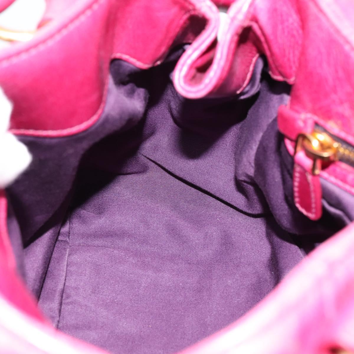 Miu Miu Hand Bag Vitellolux 2way Pink Gold Auth 199159M
