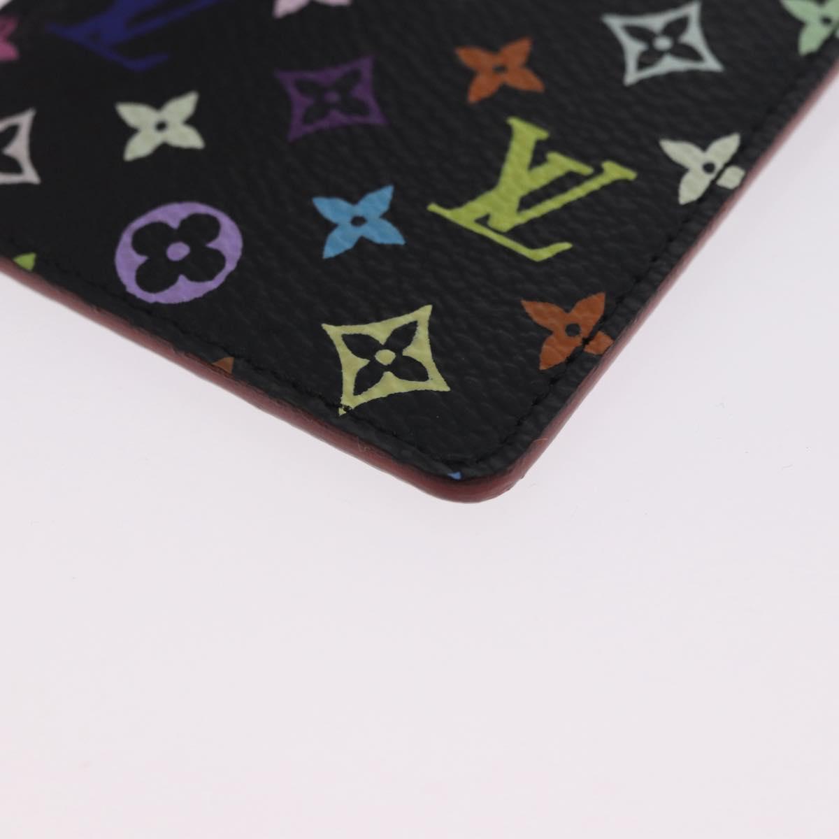 LOUIS VUITTON Monogram Multicolor Etui Hand Mirror Black M92651 LV Auth 199163V