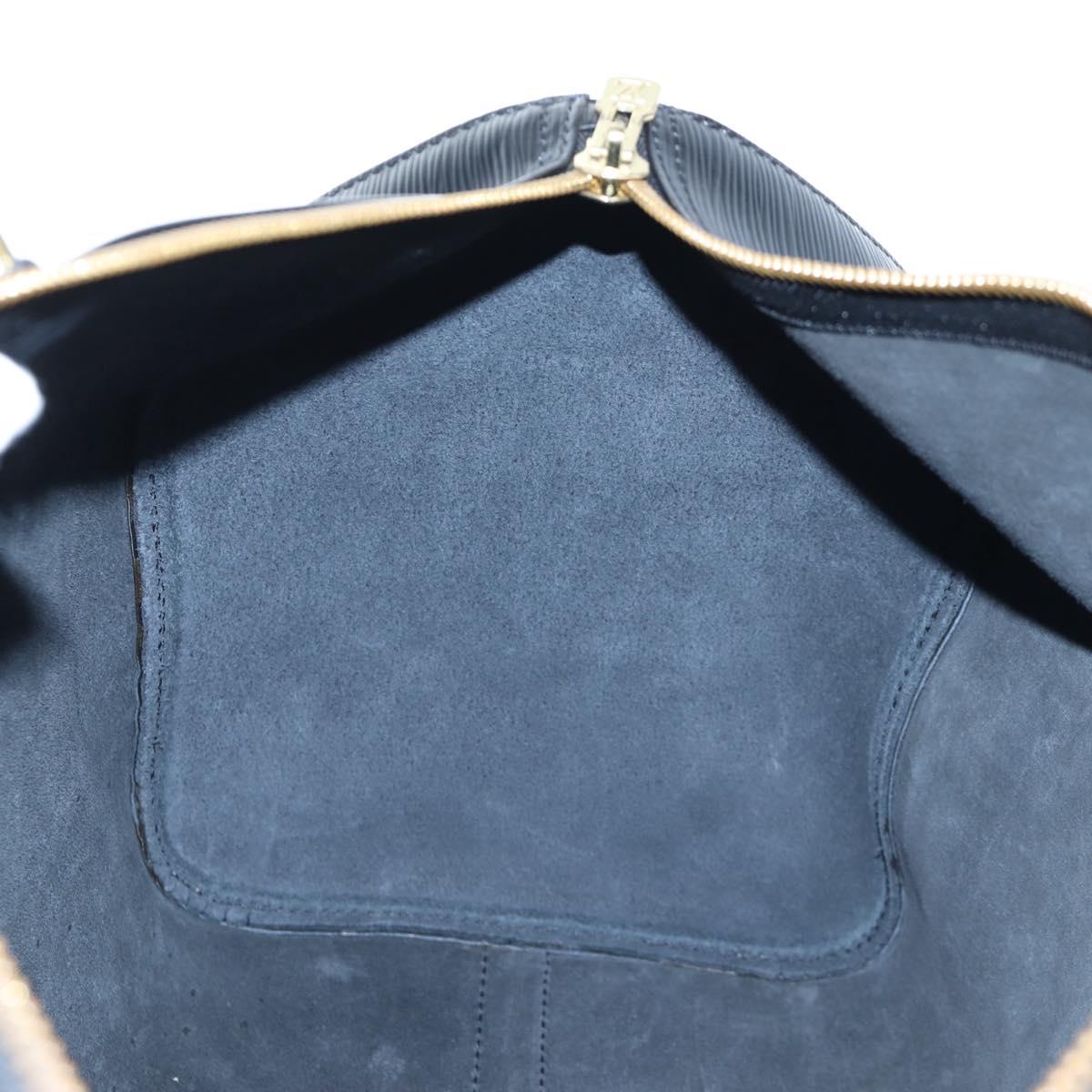LOUIS VUITTON Epi Keepall 45 Boston Bag Noir M42972 LV Auth 199174V