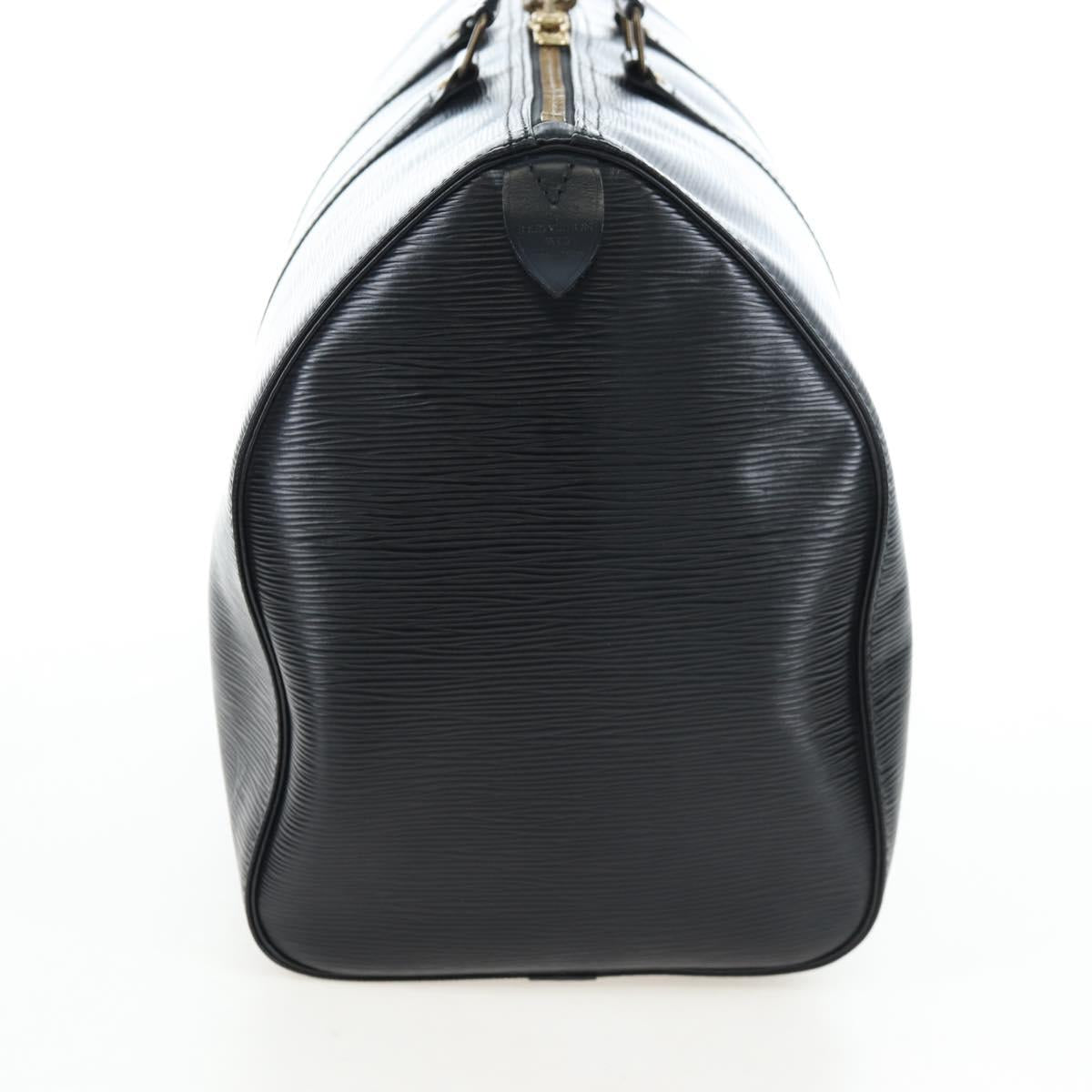 LOUIS VUITTON Epi Keepall 45 Boston Bag Noir M42972 LV Auth 199174V