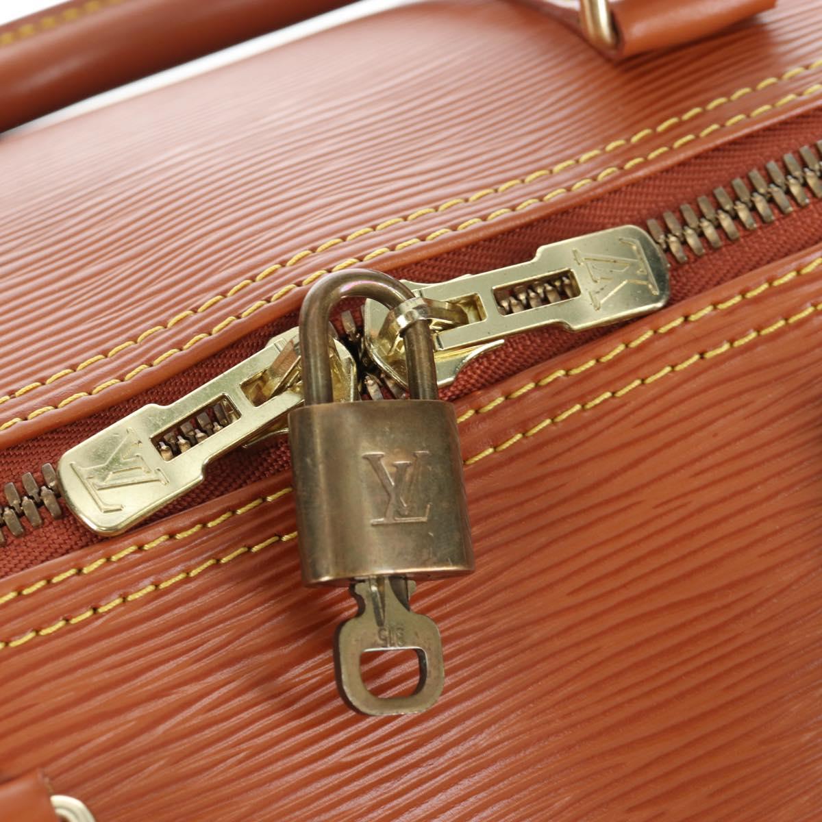 LOUIS VUITTON Epi Keepall 55 Boston Bag Brown M42958 LV Auth 199175V