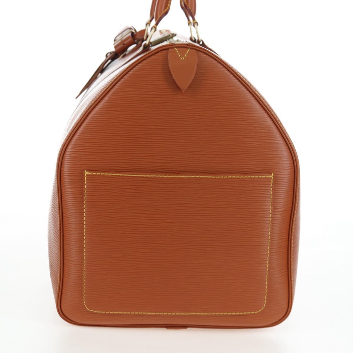 LOUIS VUITTON Epi Keepall 55 Boston Bag Brown M42958 LV Auth 199175V