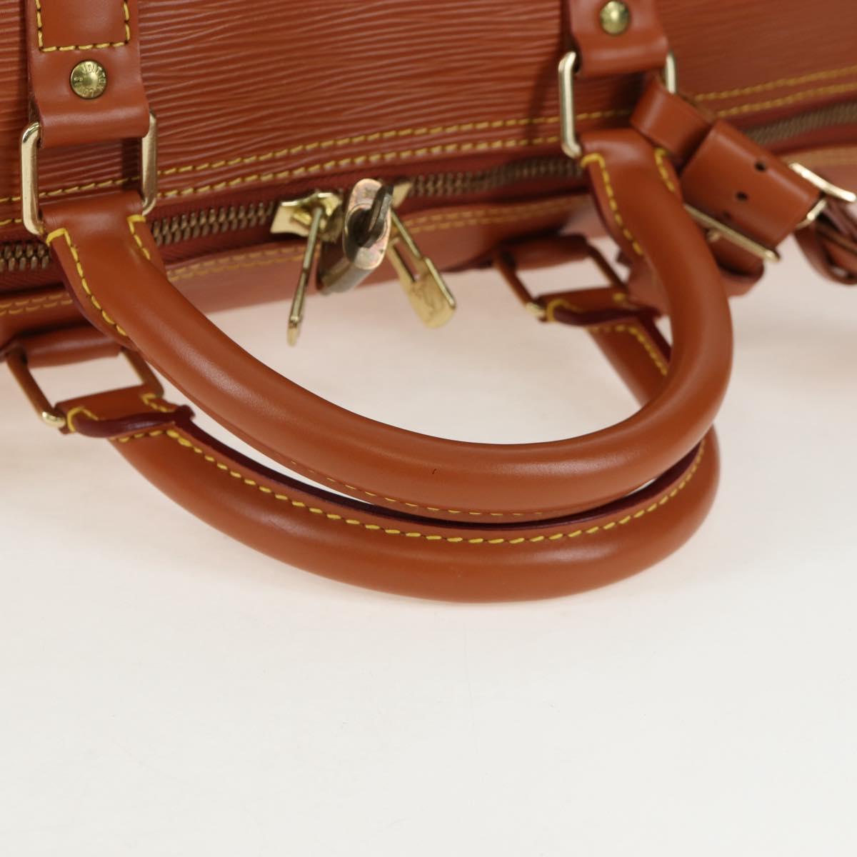 LOUIS VUITTON Epi Keepall 55 Boston Bag Brown M42958 LV Auth 199175V