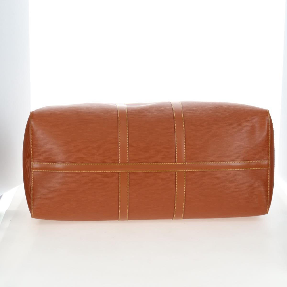 LOUIS VUITTON Epi Keepall 55 Boston Bag Brown M42958 LV Auth 199175V
