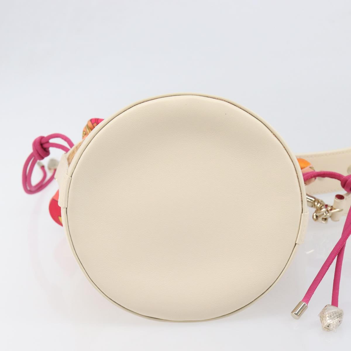 BVLGARI Shoulder Bag Raffia Beige Gold Auth 199178V