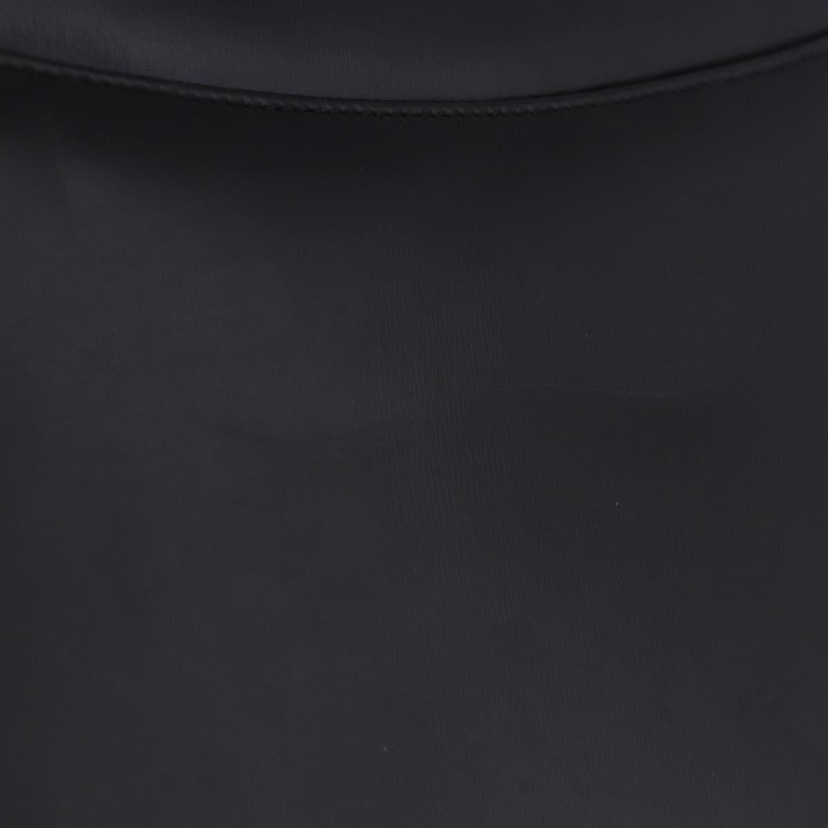 Salvatore Ferragamo Gancini Hand Bag Suede Black Gold Auth 199179V