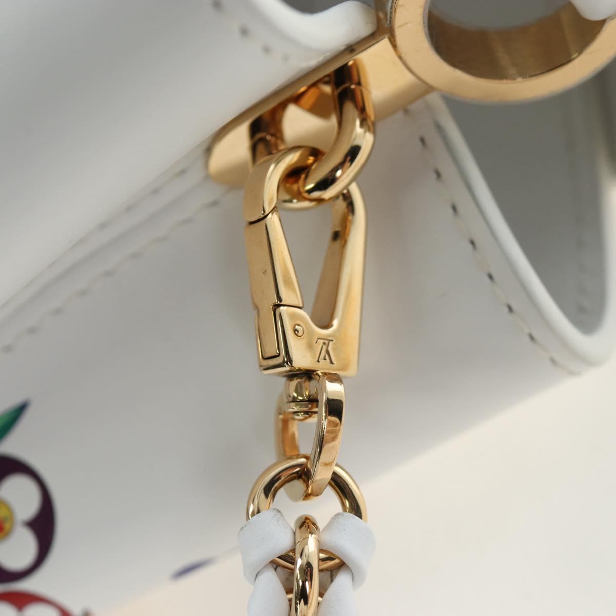 LOUIS VUITTON x TM Capucines EW Mini Leather 2way White M13246 Auth 199183SM