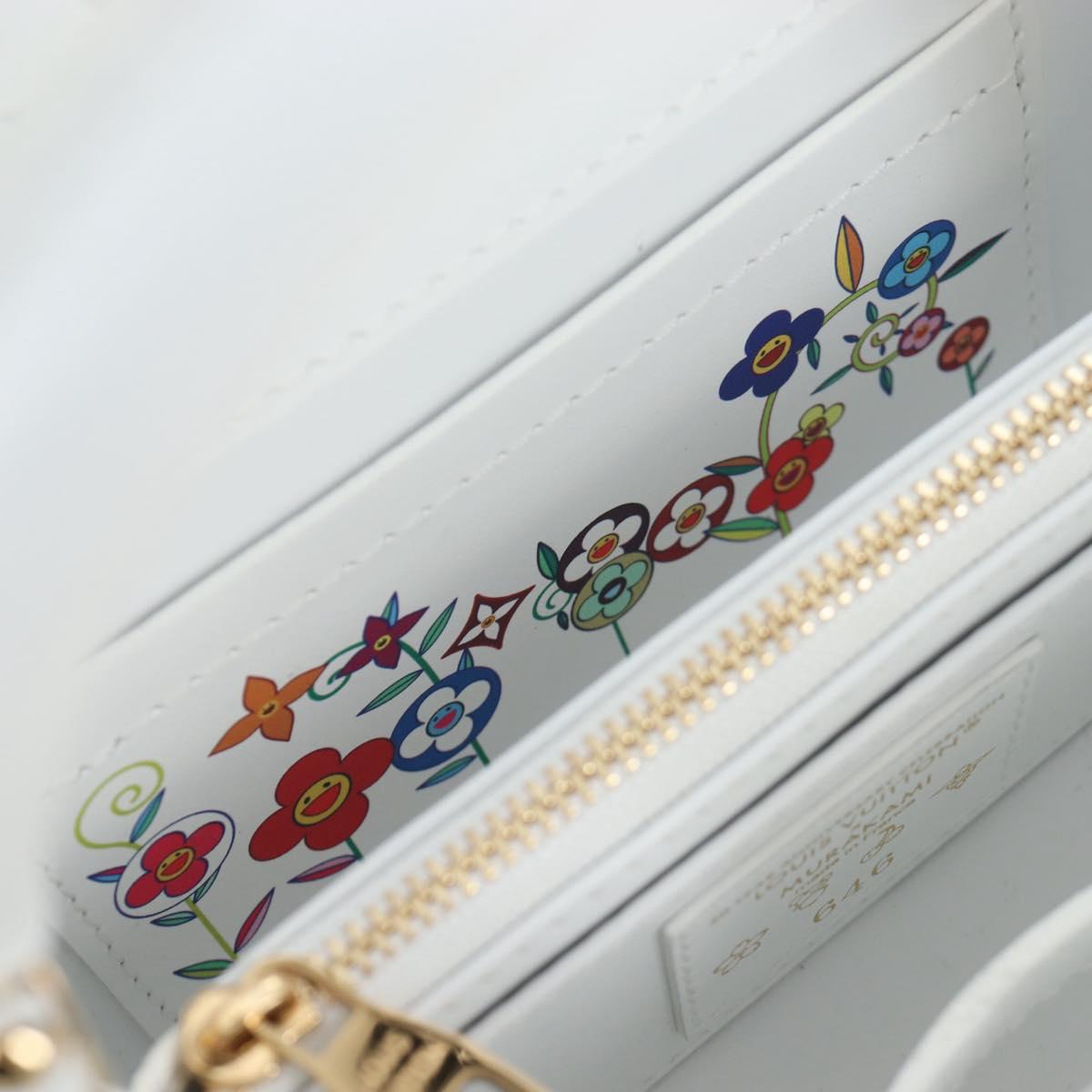 LOUIS VUITTON x TM Capucines EW Mini Leather 2way White M13246 Auth 199183SM