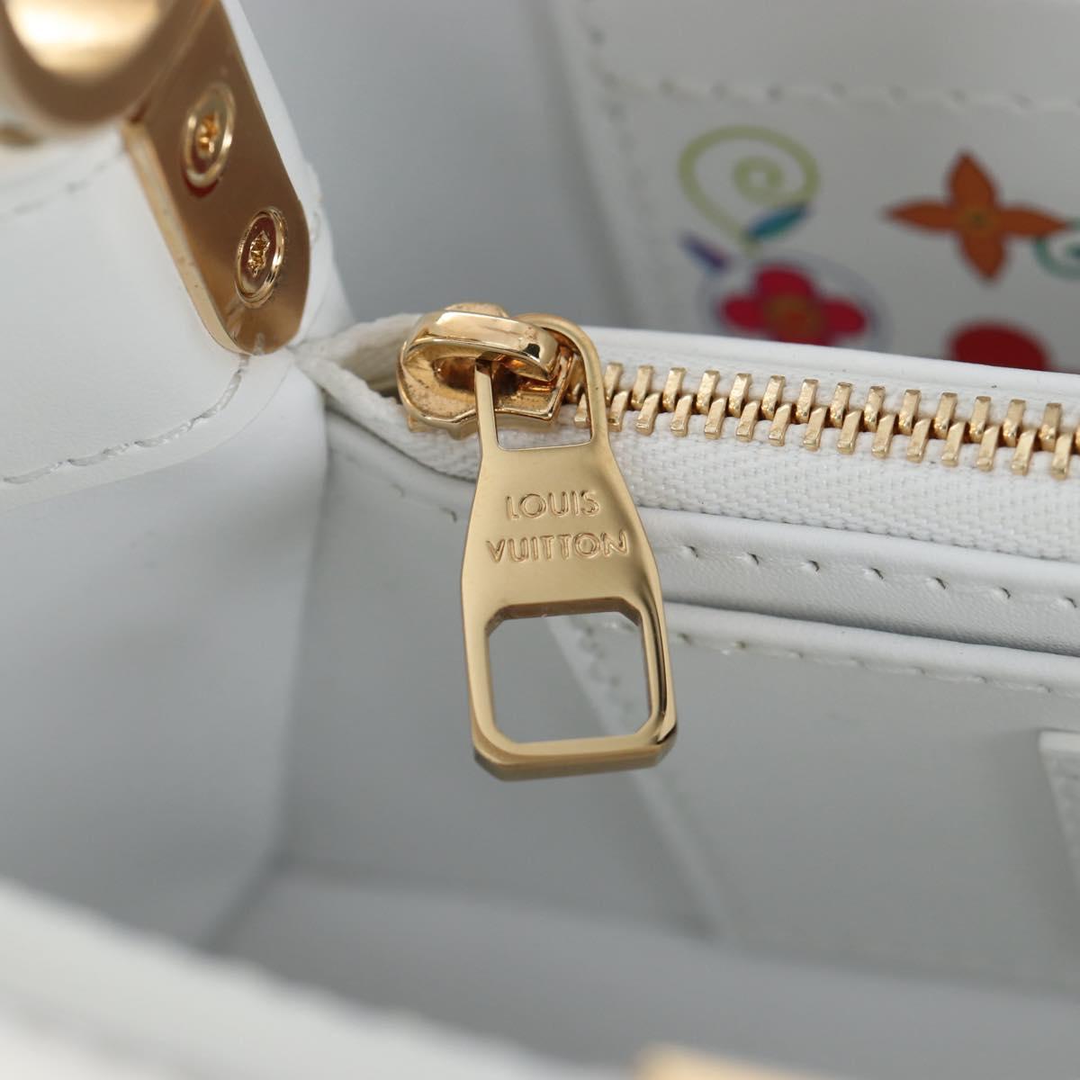LOUIS VUITTON x TM Capucines EW Mini Leather 2way White M13246 Auth 199183SM