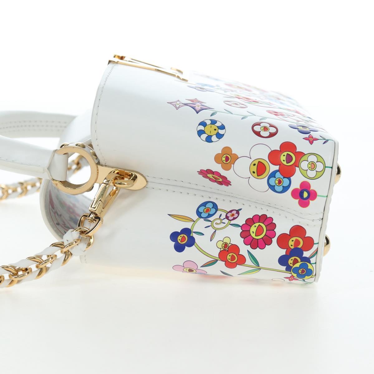 LOUIS VUITTON x TM Capucines EW Mini Leather 2way White M13246 Auth 199183SM