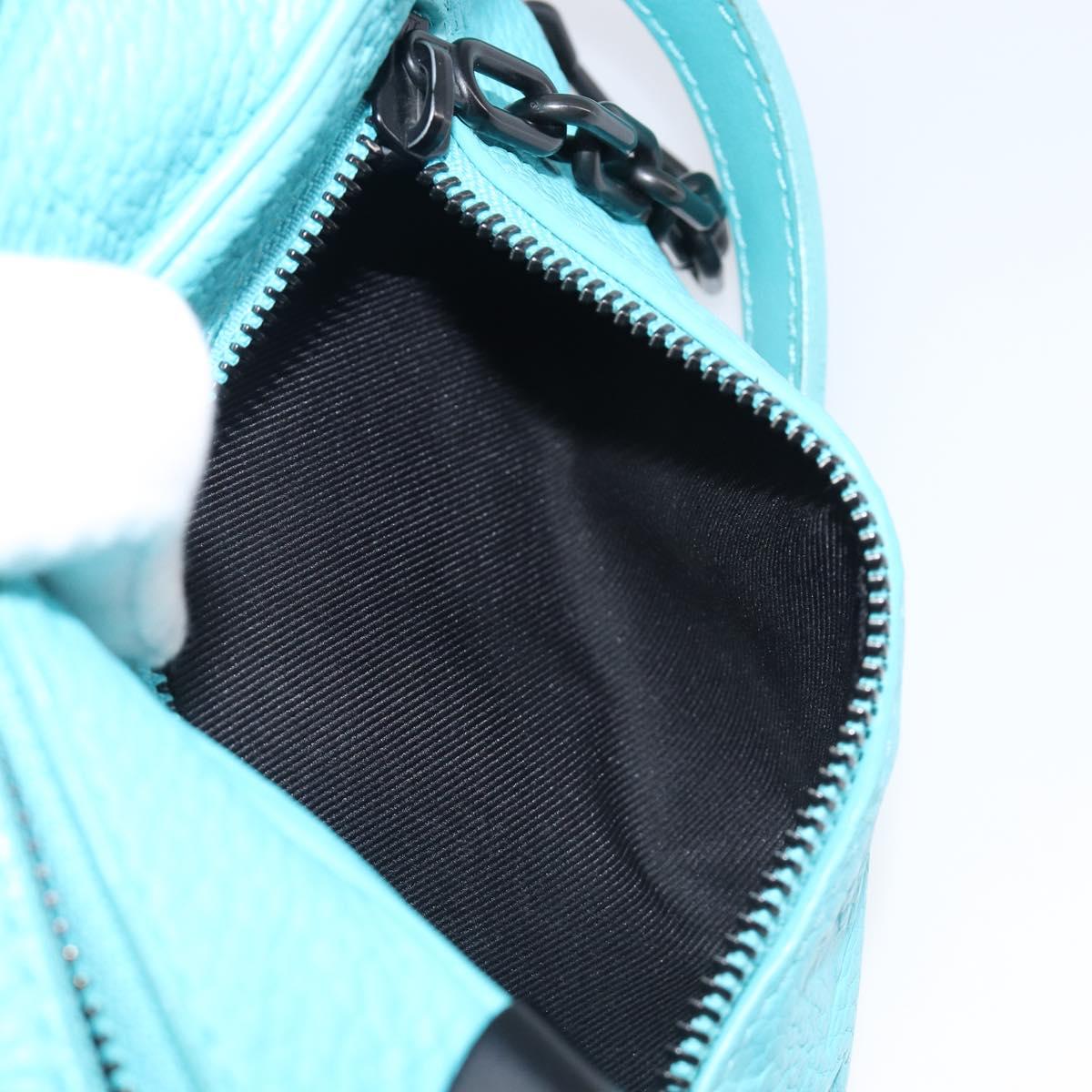 LOUIS VUITTON Mini Soft Trunk Taurillon Leather Blue Black M11673 Auth 199184SAM