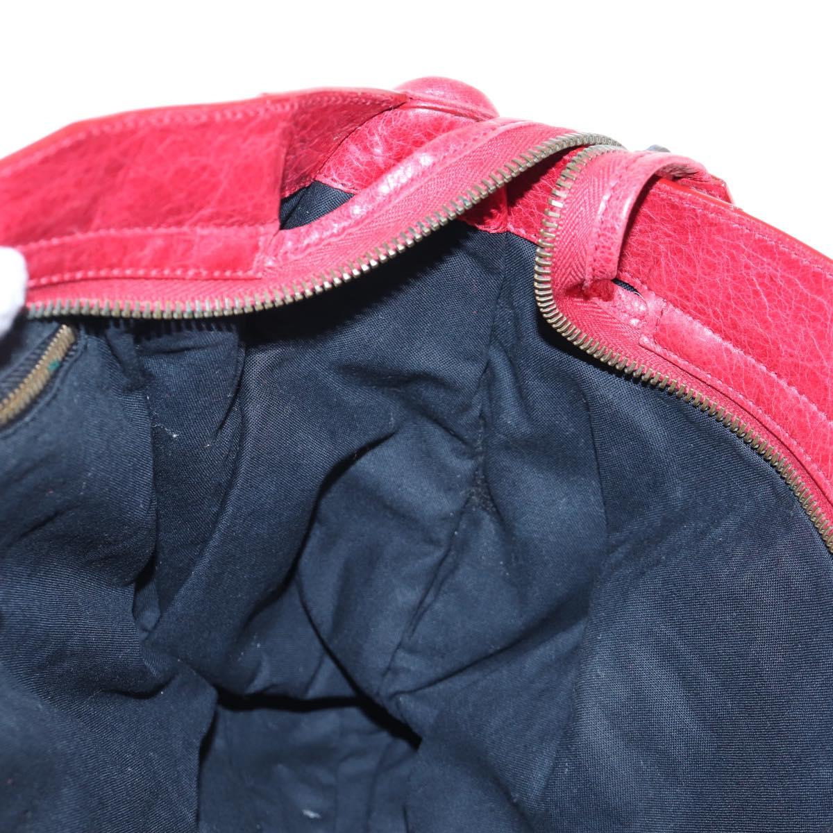 BALENCIAGA The City Hand Bag Leather Red 115748 Auth 199189V