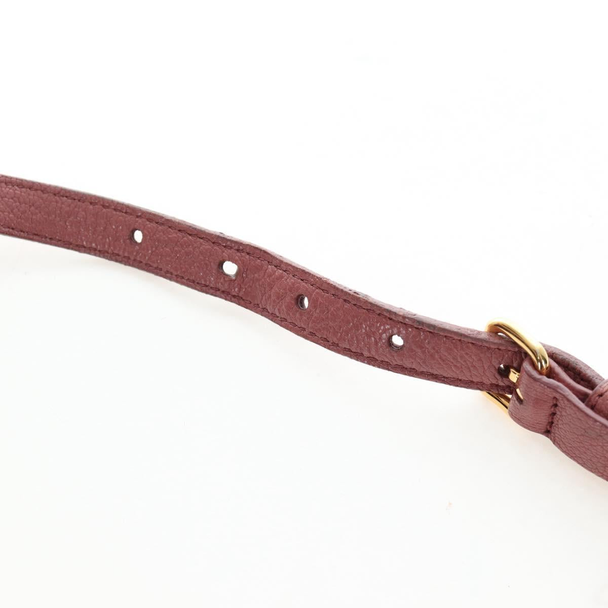 Miu Miu Hand Bag Leather 2way Pink Gold Auth 199193V
